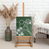 Sage Green Kuki Airani Tapakau Canvas Wall Art Tribal Anchor Mix Tiare