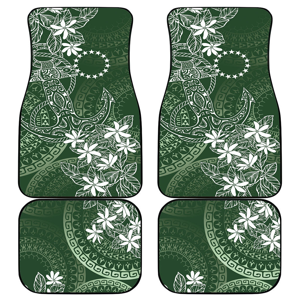 Sage Green Kuki Airani Tapakau Car Mats Tribal Anchor Mix Tiare LT7 - Polynesian Pride