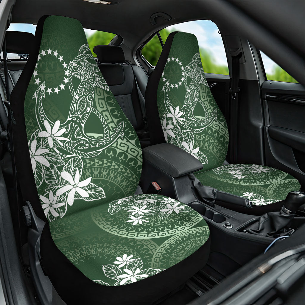 Sage Green Kuki Airani Tapakau Car Seat Cover Tribal Anchor Mix Tiare LT7 One Size Sage Green - Polynesian Pride
