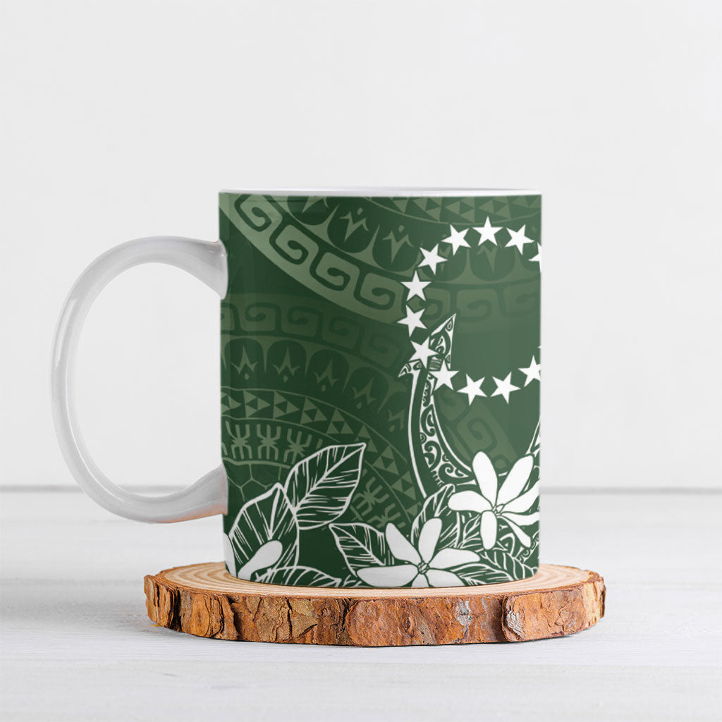 Sage Green Kuki Airani Tapakau Ceramic Mug Tribal Anchor Mix Tiare LT7 Sage Green - Polynesian Pride