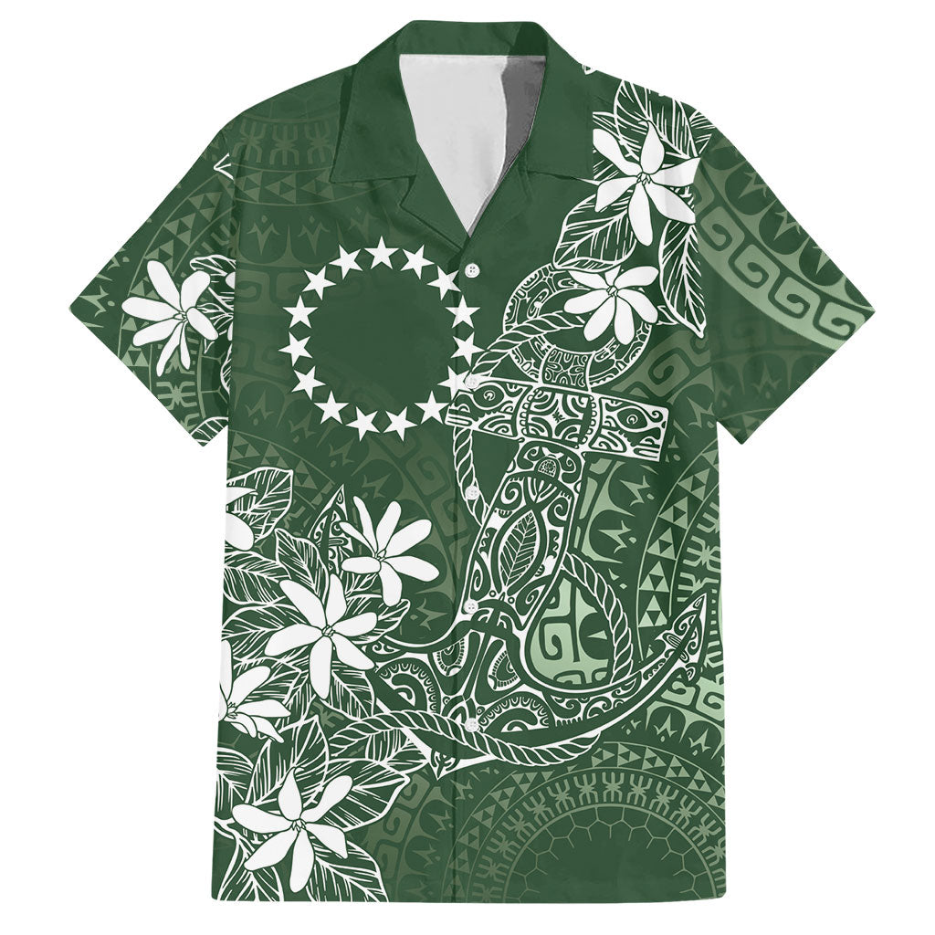 Sage Green Kuki Airani Tapakau Hawaiian Shirt Tribal Anchor Mix Tiare LT7 Sage Green - Polynesian Pride