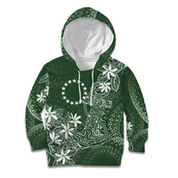 Sage Green Kuki Airani Tapakau Kid Hoodie Tribal Anchor Mix Tiare