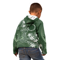 Sage Green Kuki Airani Tapakau Kid Hoodie Tribal Anchor Mix Tiare