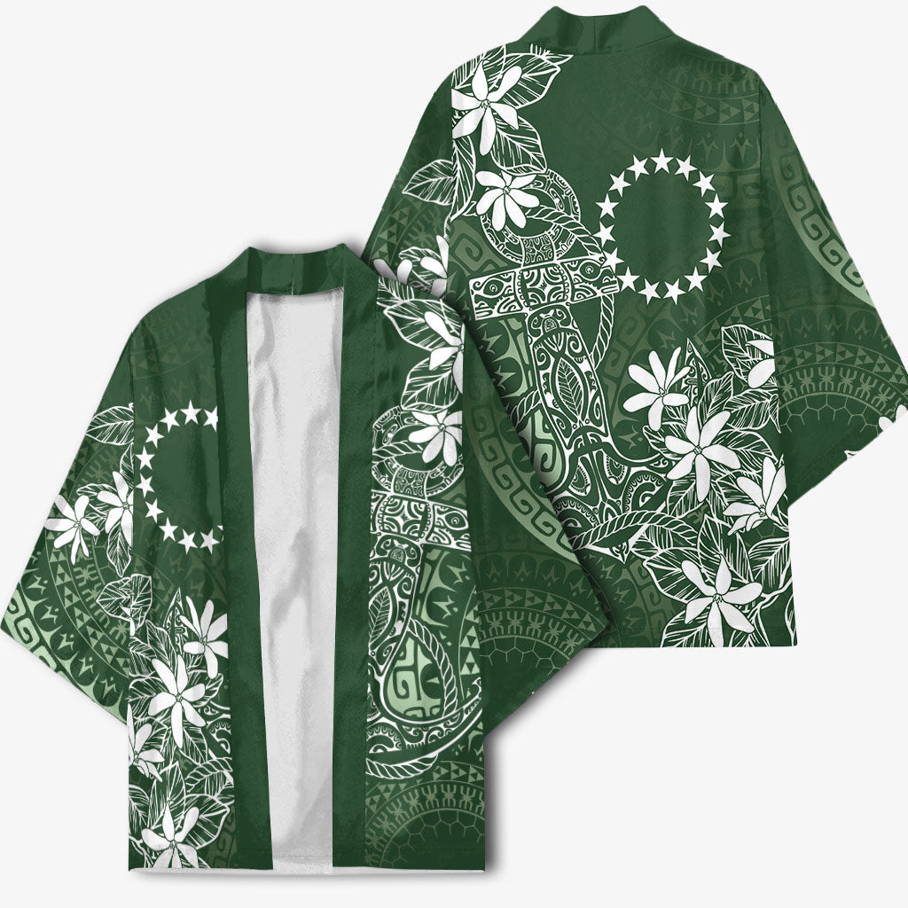 Sage Green Kuki Airani Tapakau Kimono Tribal Anchor Mix Tiare