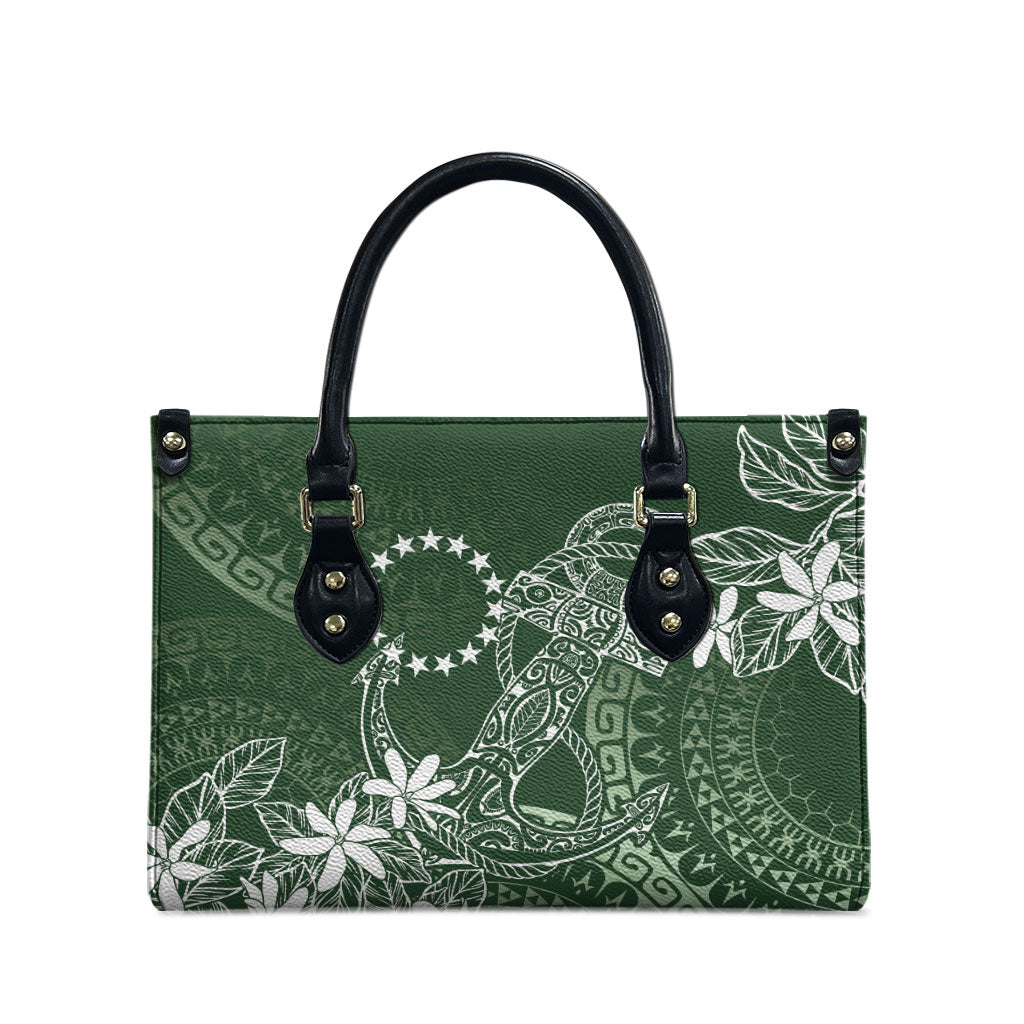 Sage Green Kuki Airani Tapakau Leather Bag Tribal Anchor Mix Tiare