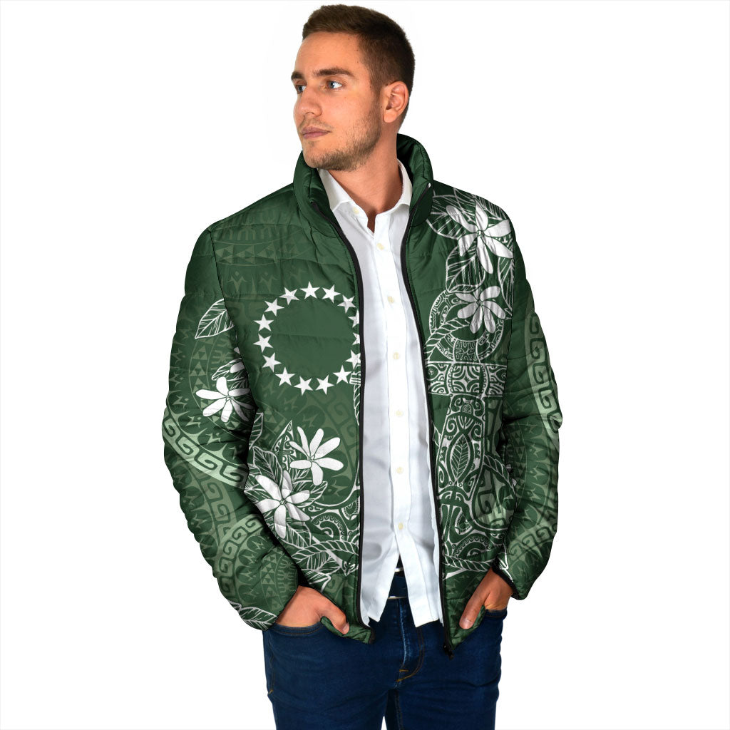 Sage Green Kuki Airani Tapakau Padded Jacket Tribal Anchor Mix Tiare
