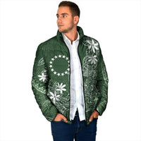Sage Green Kuki Airani Tapakau Padded Jacket Tribal Anchor Mix Tiare