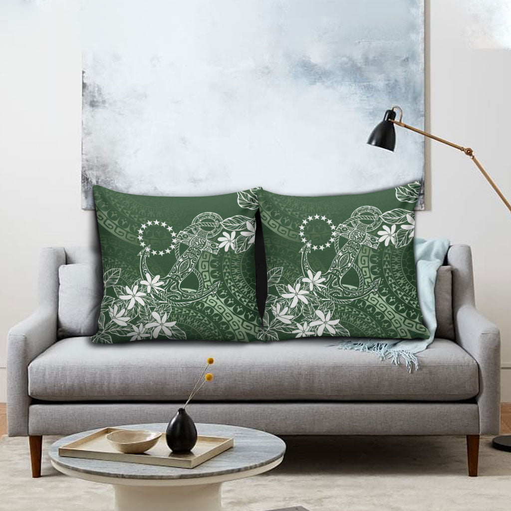 Sage Green Kuki Airani Tapakau Pillow Cover Tribal Anchor Mix Tiare LT7 - Polynesian Pride