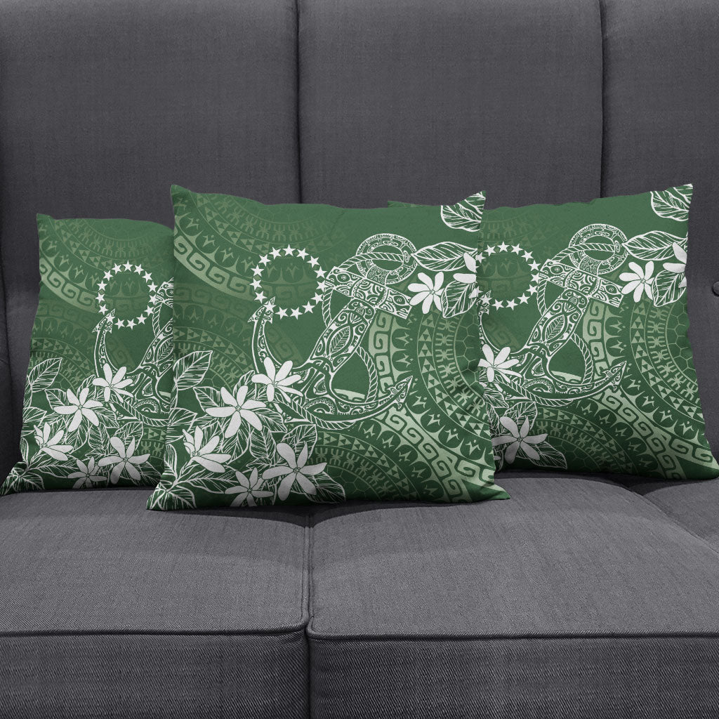 Sage Green Kuki Airani Tapakau Pillow Cover Tribal Anchor Mix Tiare LT7 - Polynesian Pride