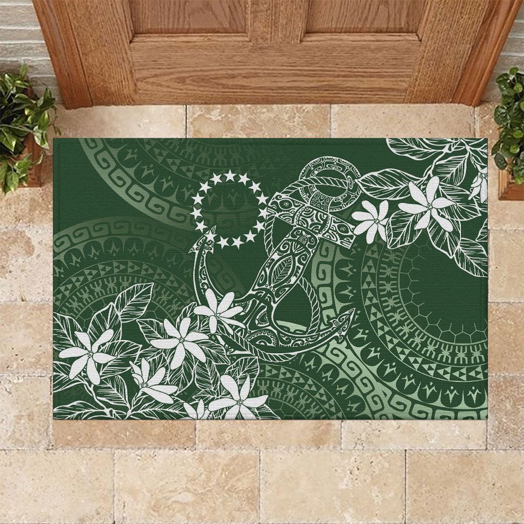 Sage Green Kuki Airani Tapakau Rubber Doormat Tribal Anchor Mix Tiare LT7 Sage Green - Polynesian Pride