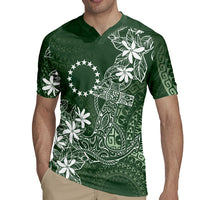 Sage Green Kuki Airani Tapakau Rugby Jersey Tribal Anchor Mix Tiare LT7 - Polynesian Pride