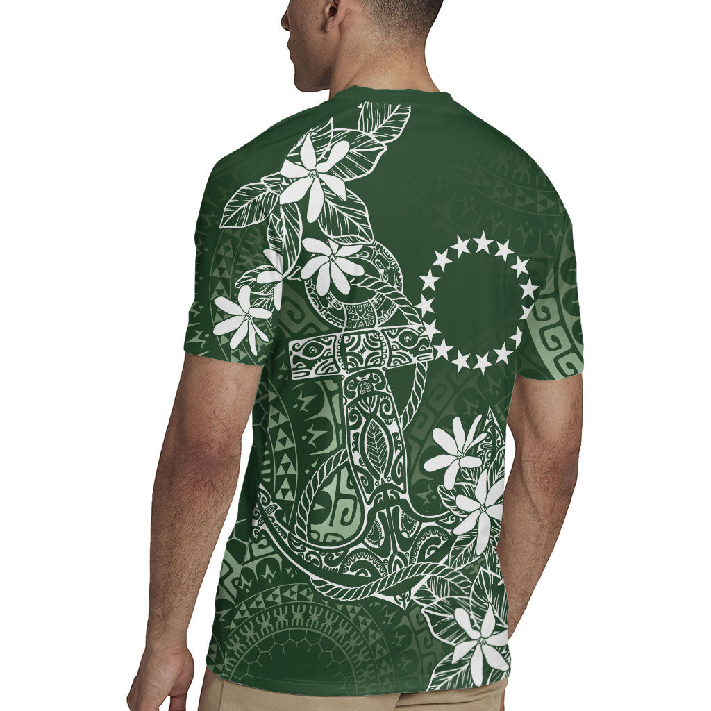 Sage Green Kuki Airani Tapakau Rugby Jersey Tribal Anchor Mix Tiare LT7 - Polynesian Pride