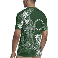 Sage Green Kuki Airani Tapakau Rugby Jersey Tribal Anchor Mix Tiare LT7 - Polynesian Pride