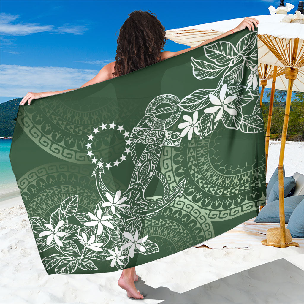 Sage Green Kuki Airani Tapakau Sarong Tribal Anchor Mix Tiare LT7 One Size 44 x 66 inches Sage Green - Polynesian Pride