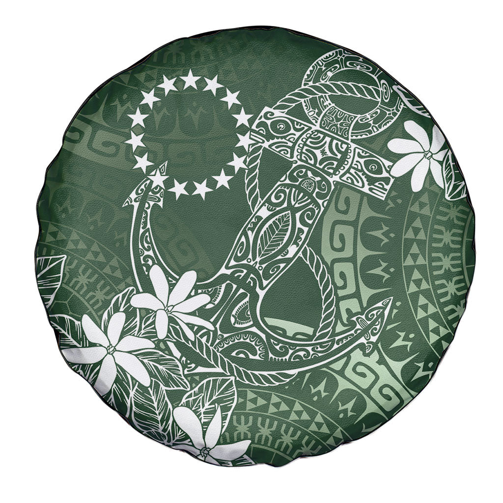 Sage Green Kuki Airani Tapakau Spare Tire Cover Tribal Anchor Mix Tiare