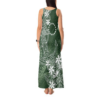 Sage Green Kuki Airani Tapakau Tank Maxi Dress Tribal Anchor Mix Tiare