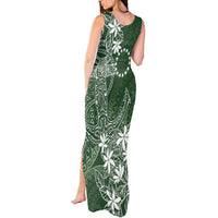 Sage Green Kuki Airani Tapakau Tank Maxi Dress Tribal Anchor Mix Tiare