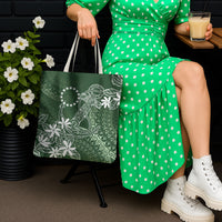 Sage Green Kuki Airani Tapakau Tote Bag Tribal Anchor Mix Tiare LT7 - Polynesian Pride