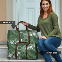 Sage Green Kuki Airani Tapakau Travel Bag Tribal Anchor Mix Tiare