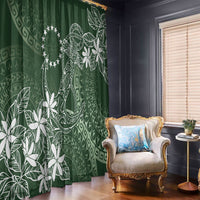 Sage Green Kuki Airani Tapakau Window Curtain Tribal Anchor Mix Tiare LT7 - Polynesian Pride