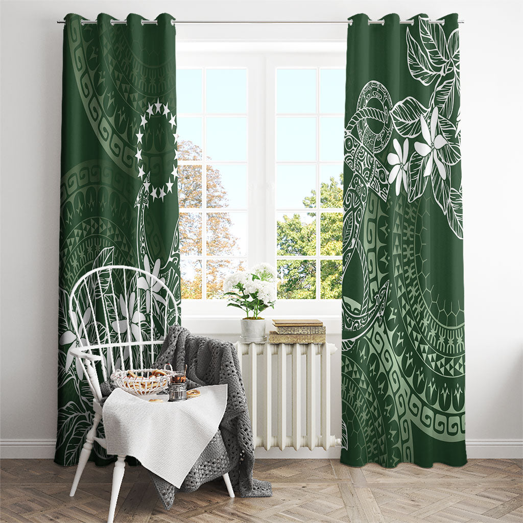 Sage Green Kuki Airani Tapakau Window Curtain Tribal Anchor Mix Tiare LT7 - Polynesian Pride
