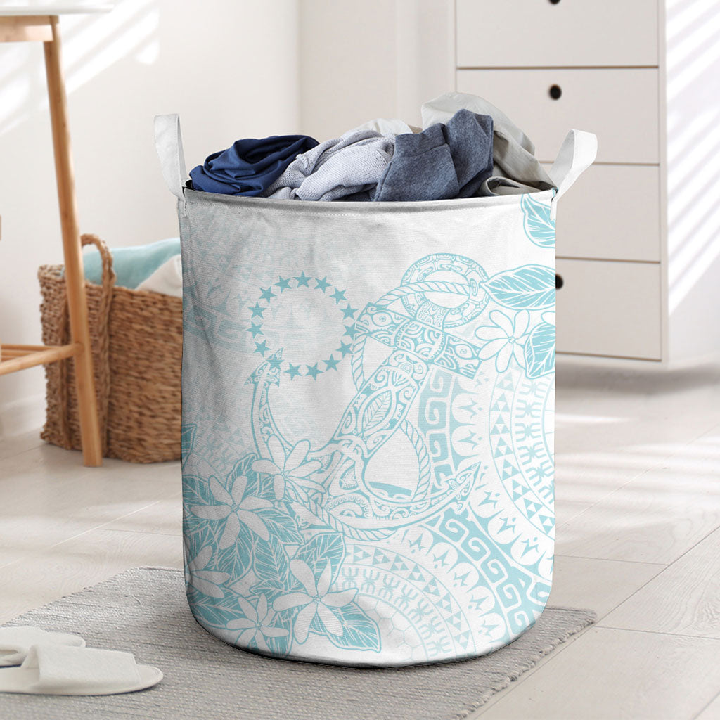 Turquoise Kuki Airani Tapakau Laundry Basket Tribal Anchor Mix Tiare LT7 Turquoise - Polynesian Pride