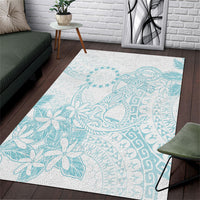Turquoise Kuki Airani Tapakau Area Rug Tribal Anchor Mix Tiare LT7 Turquoise - Polynesian Pride
