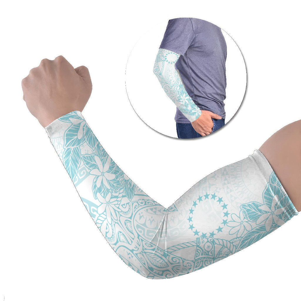 Turquoise Kuki Airani Tapakau Arm Sleeves Tribal Anchor Mix Tiare LT7 Set of 2 Turquoise - Polynesian Pride