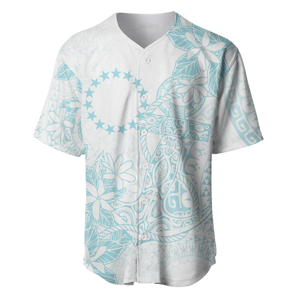 Turquoise Kuki Airani Tapakau Baseball Jersey Tribal Anchor Mix Tiare LT7 Turquoise - Polynesian Pride