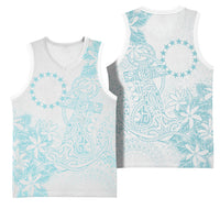 Turquoise Kuki Airani Tapakau Basketball Jersey Tribal Anchor Mix Tiare