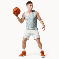 Turquoise Kuki Airani Tapakau Basketball Jersey Tribal Anchor Mix Tiare