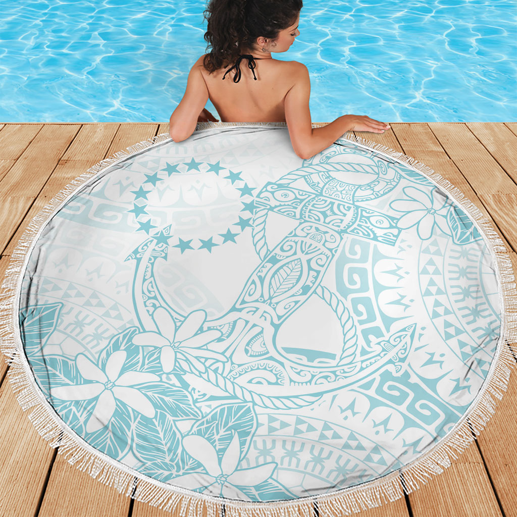 Turquoise Kuki Airani Tapakau Beach Blanket Tribal Anchor Mix Tiare