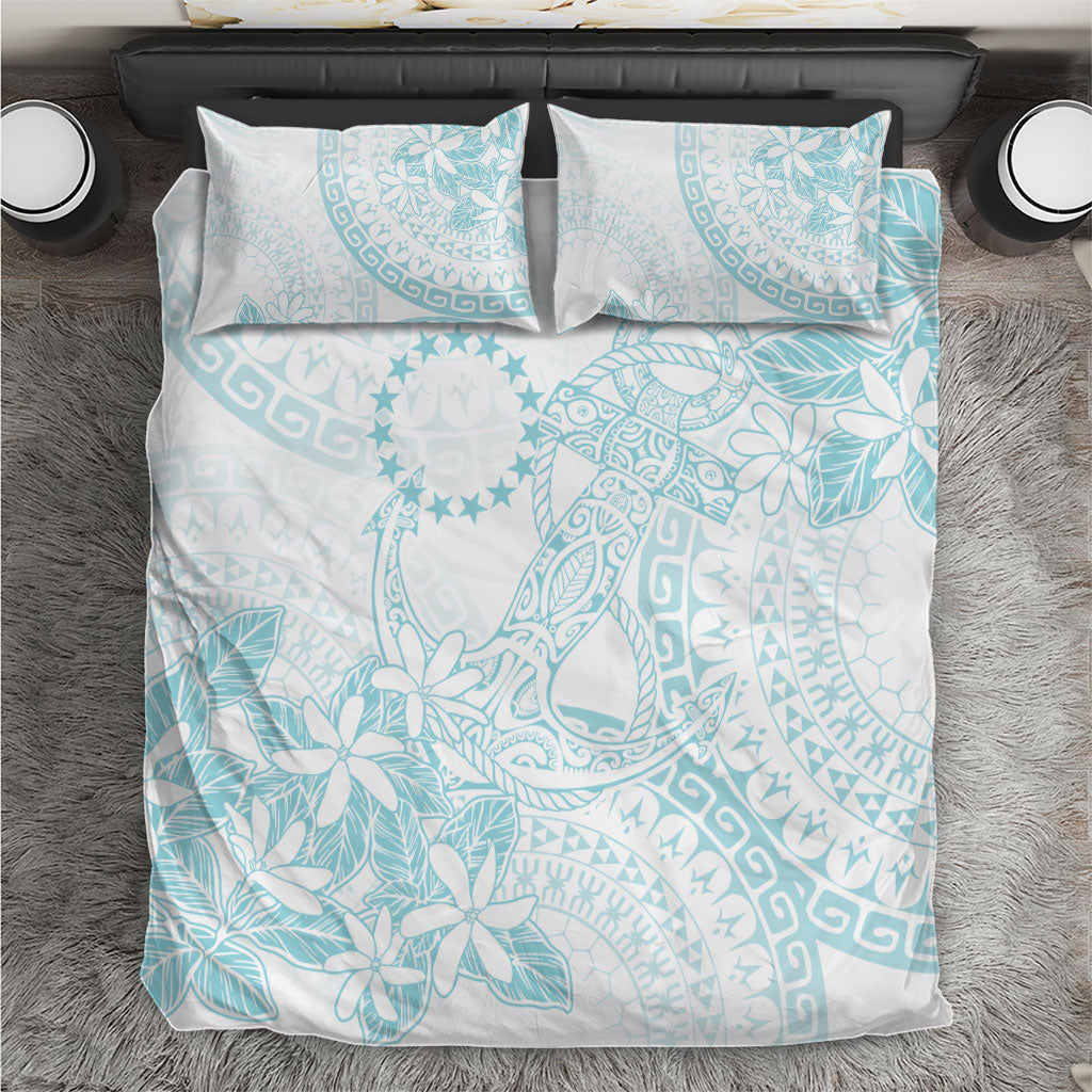 Turquoise Kuki Airani Tapakau Bedding Set Tribal Anchor Mix Tiare LT7 Turquoise - Polynesian Pride