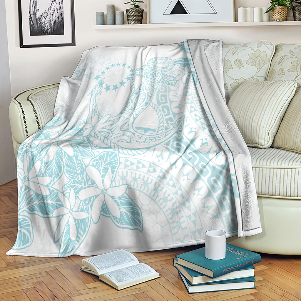 Turquoise Kuki Airani Tapakau Blanket Tribal Anchor Mix Tiare LT7 Turquoise - Polynesian Pride