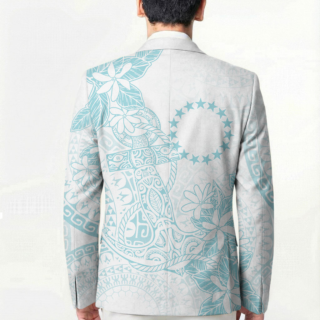 Turquoise Kuki Airani Tapakau Blazer Tribal Anchor Mix Tiare LT7 - Polynesian Pride