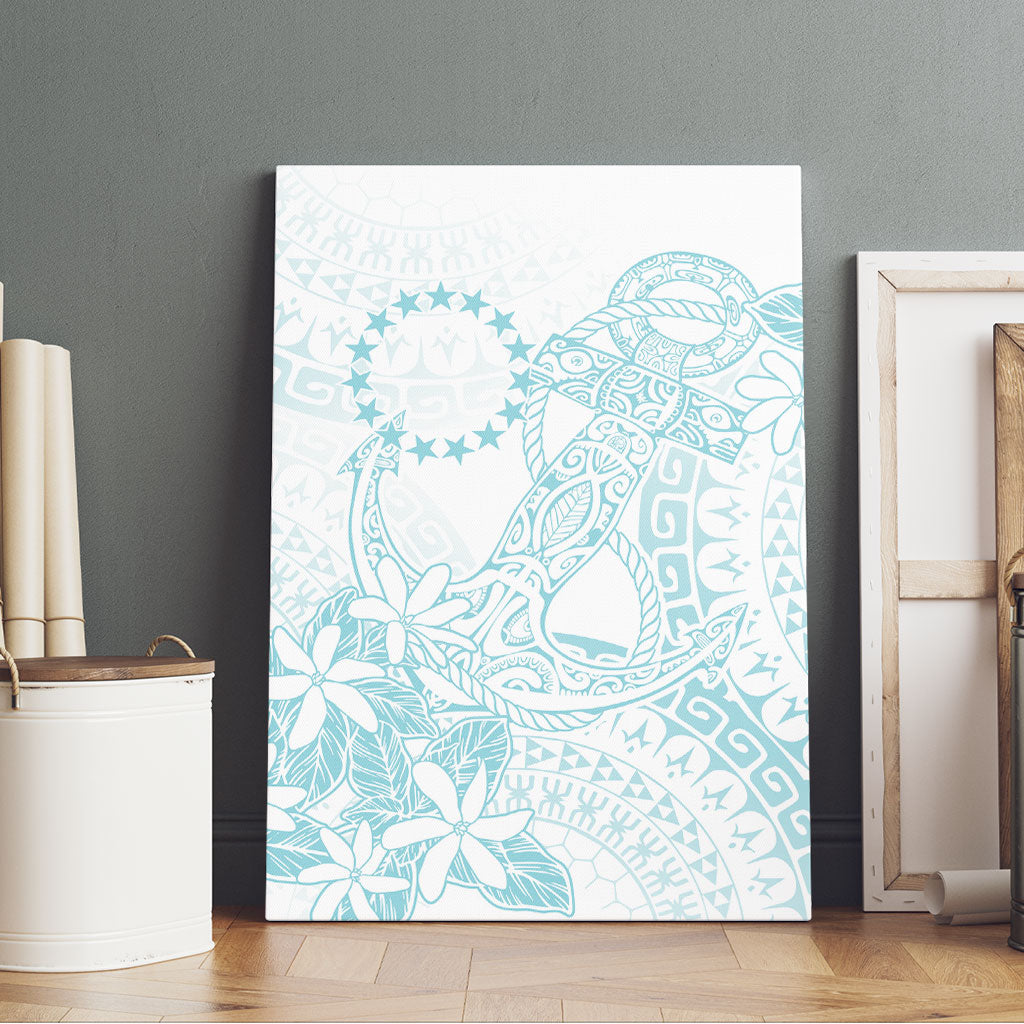 Turquoise Kuki Airani Tapakau Canvas Wall Art Tribal Anchor Mix Tiare
