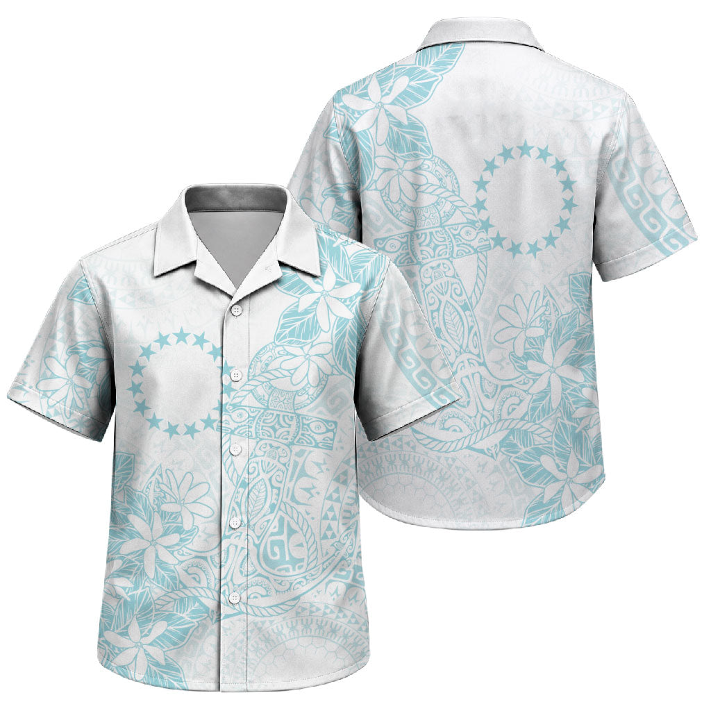 Turquoise Kuki Airani Tapakau Family Matching Mermaid Dress and Hawaiian Shirt Tribal Anchor Mix Tiare LT7 Son's Shirt Turquoise - Polynesian Pride