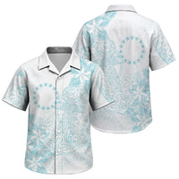 Turquoise Kuki Airani Tapakau Family Matching Short Sleeve Bodycon Dress and Hawaiian Shirt Tribal Anchor Mix Tiare LT7 Son's Shirt Turquoise - Polynesian Pride