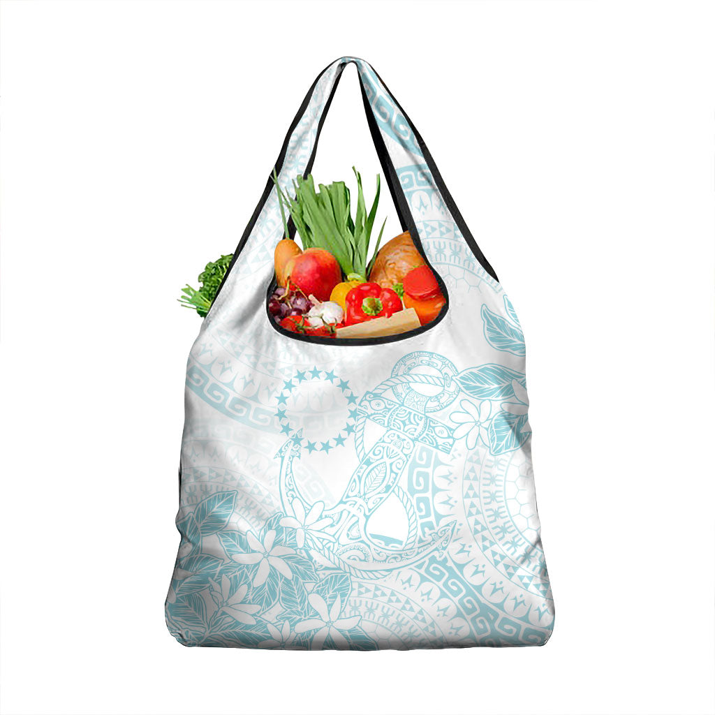 Turquoise Kuki Airani Tapakau Grocery Bag Tribal Anchor Mix Tiare LT7 1-pack One Size Turquoise - Polynesian Pride