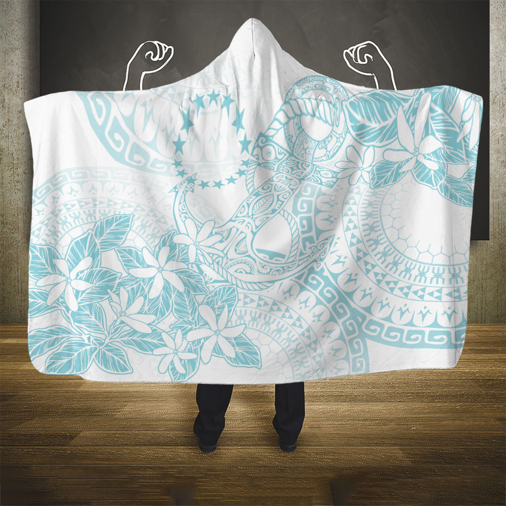 Turquoise Kuki Airani Tapakau Hooded Blanket Tribal Anchor Mix Tiare LT7 - Polynesian Pride