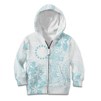 Turquoise Kuki Airani Tapakau Kid Hoodie Tribal Anchor Mix Tiare