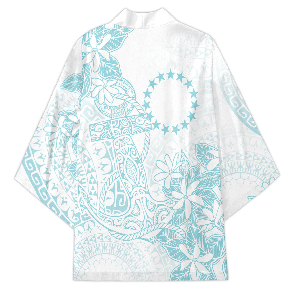Turquoise Kuki Airani Tapakau Kimono Tribal Anchor Mix Tiare