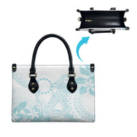 Turquoise Kuki Airani Tapakau Leather Bag Tribal Anchor Mix Tiare