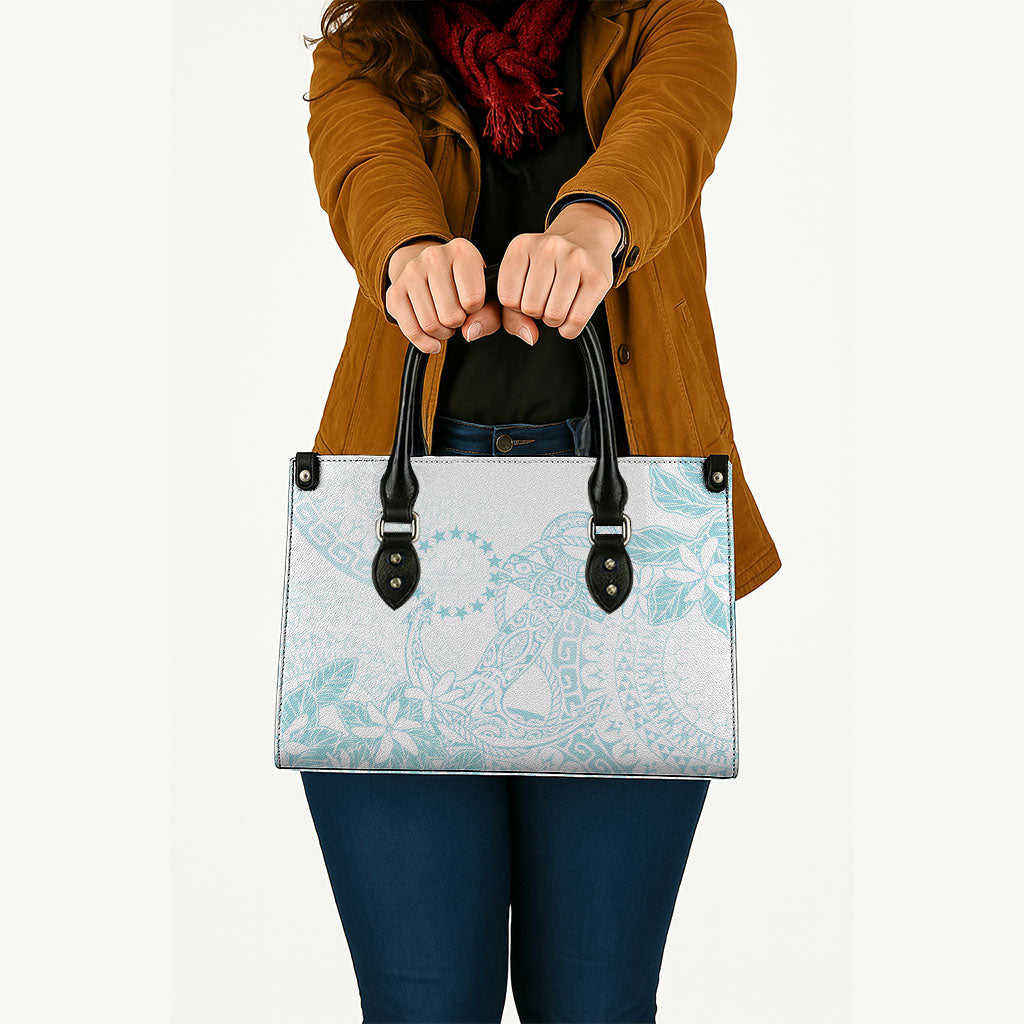 Turquoise Kuki Airani Tapakau Leather Bag Tribal Anchor Mix Tiare