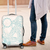 Turquoise Kuki Airani Tapakau Luggage Cover Tribal Anchor Mix Tiare