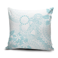 Turquoise Kuki Airani Tapakau Pillow Cover Tribal Anchor Mix Tiare LT7 Turquoise - Polynesian Pride