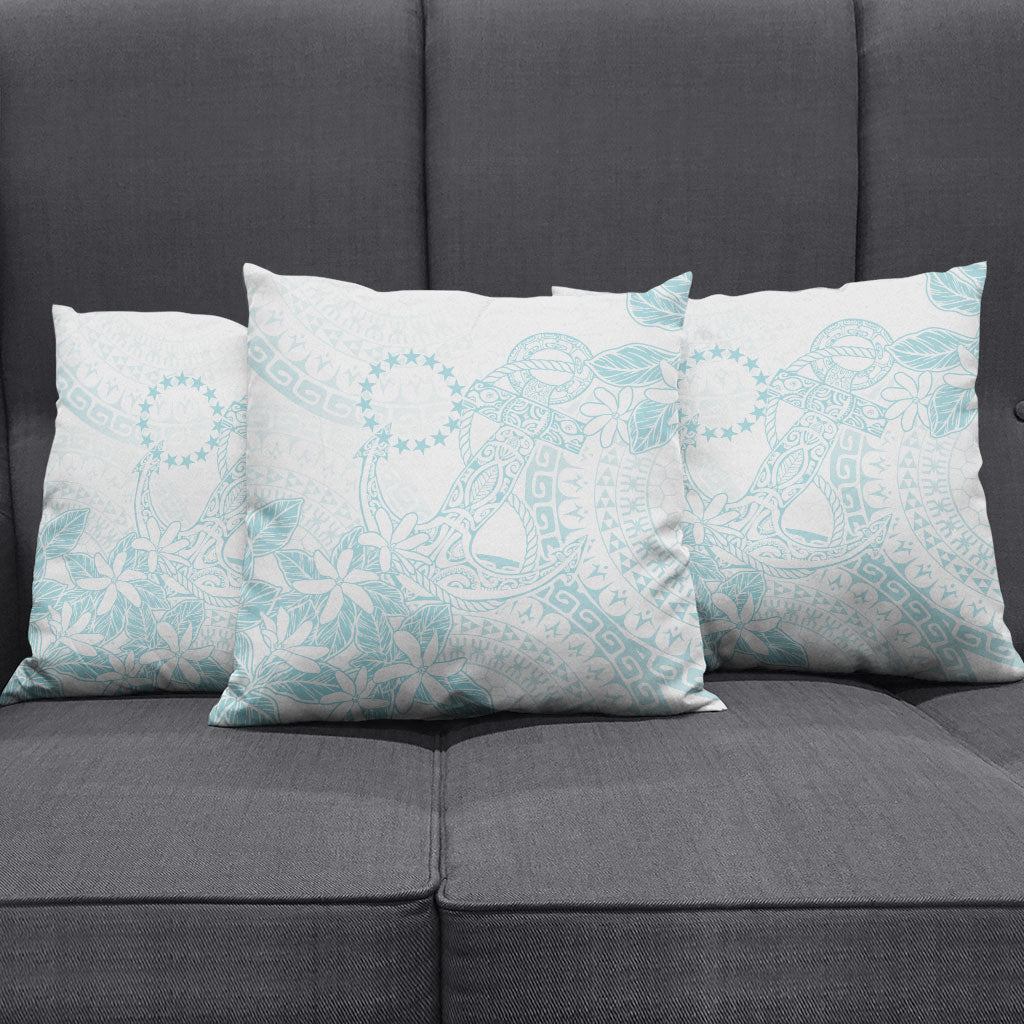 Turquoise Kuki Airani Tapakau Pillow Cover Tribal Anchor Mix Tiare LT7 - Polynesian Pride