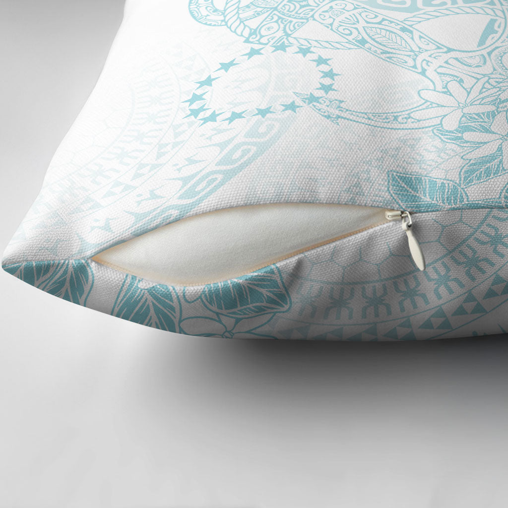 Turquoise Kuki Airani Tapakau Pillow Cover Tribal Anchor Mix Tiare LT7 - Polynesian Pride