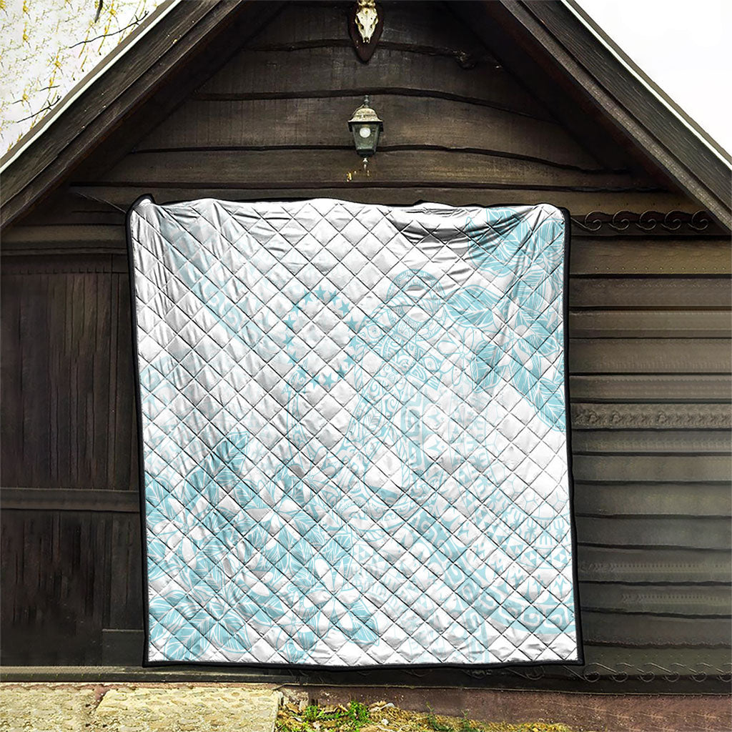 Turquoise Kuki Airani Tapakau Quilt Tribal Anchor Mix Tiare