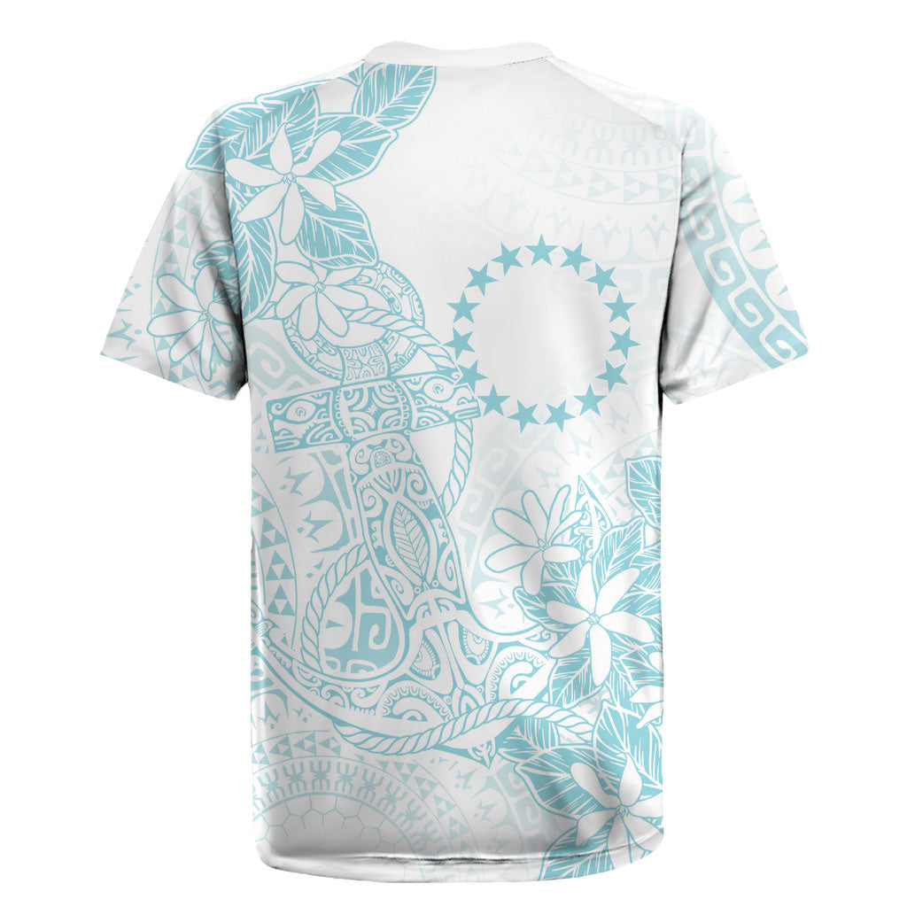 Turquoise Kuki Airani Tapakau Rugby Jersey Tribal Anchor Mix Tiare LT7 - Polynesian Pride